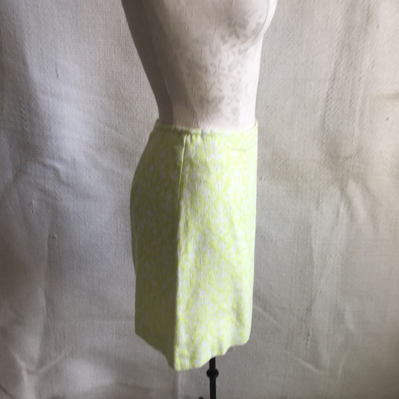 VTG 6 90s Jacquard Damask Print Mini Skirt Neon - Picture 12 of 14